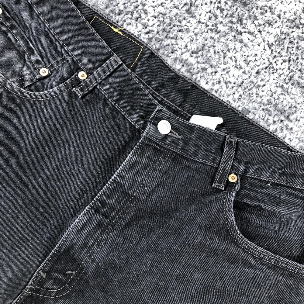Vintage Levis 560 Jeans Mens 34x25 Black Relaxed Fit Tapered Distressed USA